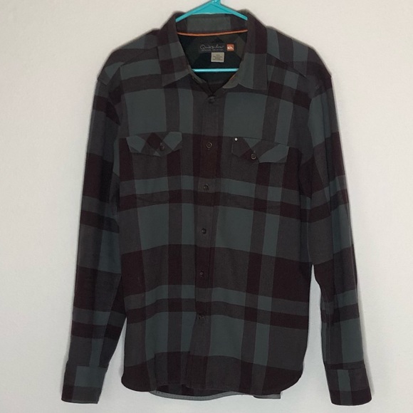 Quiksilver Other - Quiksilver Plaid Flannel in Maroon and Blue